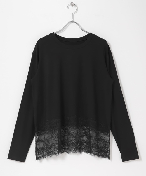 URBAN RESEARCH DOORS（アーバンリサーチドアーズ）の「レースドッキングカットソー（Tシャツ/カットソー・レディース・オフホワイト/ブラック・FREE）」の18枚目の写真