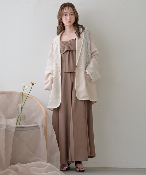 mideal(マイディール)の「ribbon design one shoulder onepiece / リボンデザインワンショルダーワンピース(ワンピース・レディース・ブラウン/ブラック・FREE)」の13枚目の写真