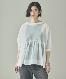 Curensology | Curensology(カレンソロジー)/シアーギャザーニットプルオーバー(ニット/セーター)