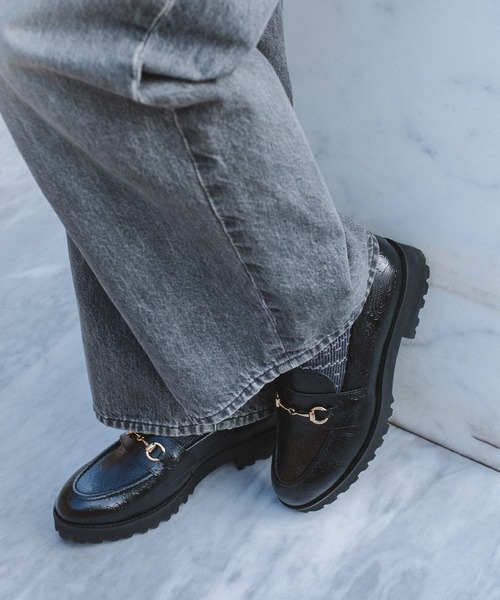 KENFORD（ケンフォード）の「ケンフォード ウィメンズ K228 TANK SOLE BIT LOAFERS タンクソールビットローファー（ローファー・レディース・ブラック系その他/ワイン/ブラック・25/24.5/24/23.5/23）」の2枚目の写真