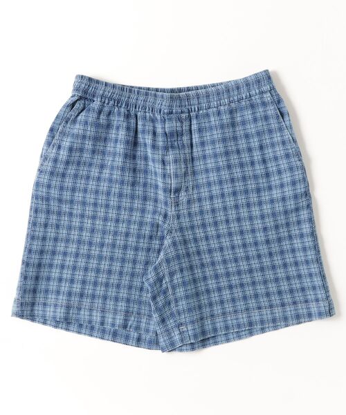 SEAGREEN(シーグリーン)の「SEAGREEN(シーグリーン) INDIGO CHECK SHORTS(その他パンツ・メンズ・ネイビー/ライトブルー・4/3/2)」の2枚目の写真