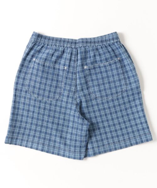 SEAGREEN(シーグリーン)の「SEAGREEN(シーグリーン) INDIGO CHECK SHORTS(その他パンツ・メンズ・ネイビー/ライトブルー・4/3/2)」の3枚目の写真