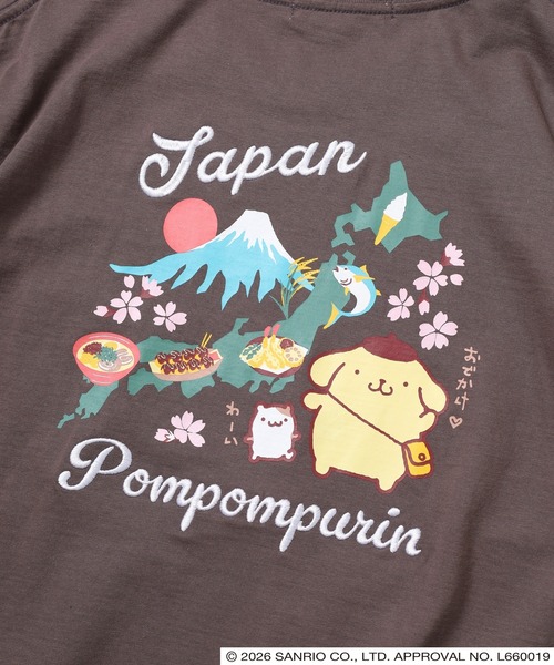 sanrio（サンリオ）の「サンリオキャラクターズ 和柄天竺半袖Tシャツ（Tシャツ/カットソー・レディース・ブラック/ネイビー/ブラウン/オートミール/ピンクベージュ/サックスブルー系/ブラック系/ホワイト/ネイビー系/オフホワイト・L/M/LL）」の13枚目の写真