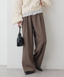 《WEB限定NVY・PSサイズ登場/4サイズ展開》ラインストーンWベルトパンツ