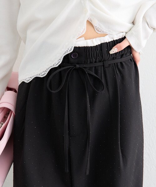 mystic(ミスティック)の「ラインストーンWベルトパンツ(その他パンツ・レディース・グレー/ブラック・0/1/2)」の5枚目の写真