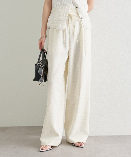 mystic(ミスティック)の「【新色IVO・GRY/3サイズ展開◎】ラインストーンWベルトパンツ(スラックス・レディース・グレー/ブラック/グレー系その他2/アイボリー・0/1/2)」の15枚目の写真