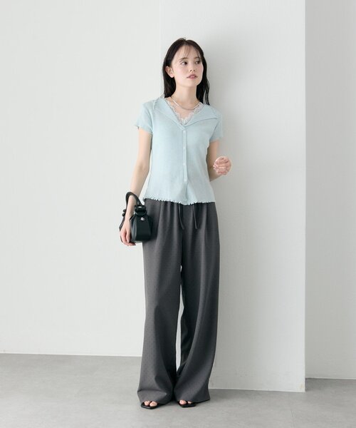 mystic(ミスティック)の「【新色IVO・GRY/3サイズ展開◎】ラインストーンWベルトパンツ(スラックス・レディース・グレー/ブラック/グレー系その他2/アイボリー・0/1/2)」の21枚目の写真