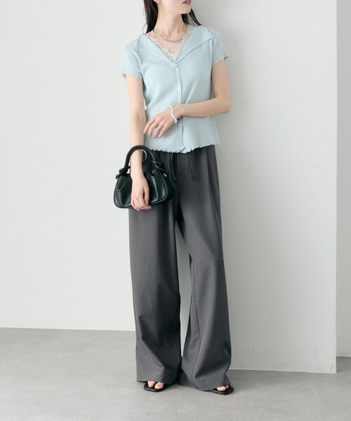 mystic(ミスティック)の「【新色IVO・GRY/3サイズ展開◎】ラインストーンWベルトパンツ(スラックス・レディース・グレー/ブラック/グレー系その他2/アイボリー・0/1/2)」の22枚目の写真