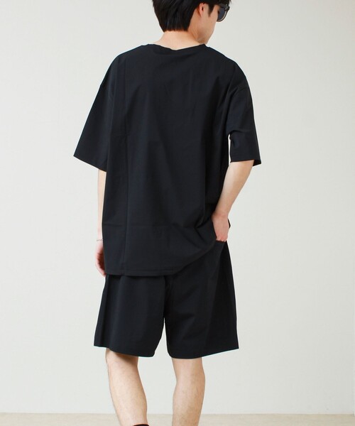 TAION(タイオン)の「【GLOSTER×TAION】機能素材 ワンマイルセットアップ(Tシャツ+ショーツ)(Tシャツ/カットソー・メンズ・チャコールグレー/ブラック・XL/L/M)」の6枚目の写真