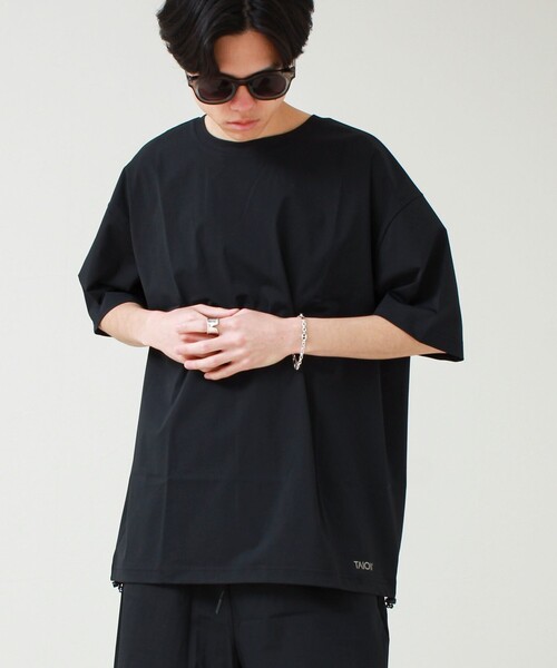 TAION(タイオン)の「【GLOSTER×TAION】機能素材 ワンマイルセットアップ(Tシャツ+ショーツ)(Tシャツ/カットソー・メンズ・チャコールグレー/ブラック・XL/L/M)」の11枚目の写真