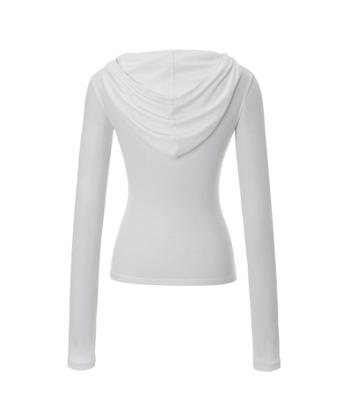 KHAKIPOINT（カーキポイント）の「High-neck Hooded Top (white)（パーカー・レディース・その他・FREE）」の5枚目の写真