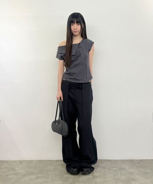 Miseki SEOUL(ミセキソウル)の「Big pleats belted pants CHARCOAL(その他パンツ・レディース・その他・2/1)」の3枚目の写真