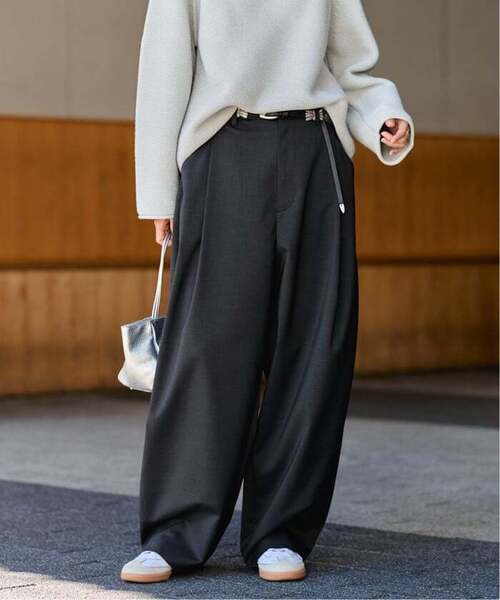 FRAMeWORK(フレームワーク)の「≪WEB限定≫タックカーブバックゴムパンツ 2(スラックス・レディース・ホワイト/ブラック・38/36/34)」の9枚目の写真