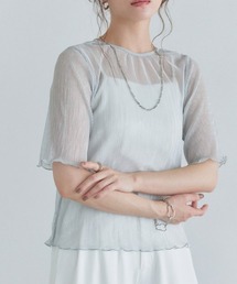 [ECLAM]シアープリーツカットソー