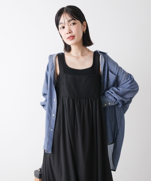 Bou Jeloud(ブージュルード)の「ボイルギャザーワンピース(ワンピース・レディース・ブラック/モカ・38)」の6枚目の写真