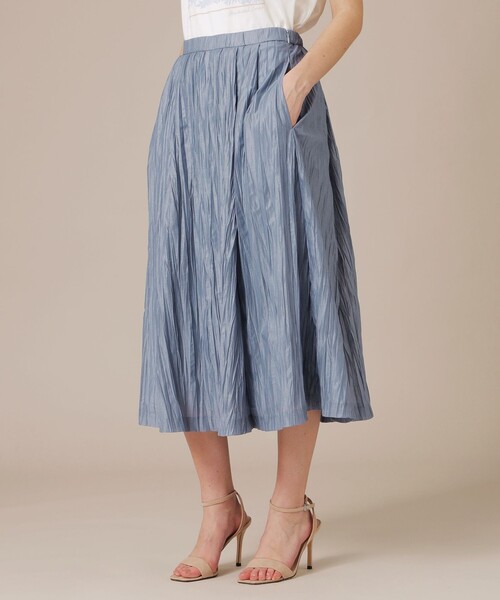 MACKINTOSH LONDON(マッキントッシュ ロンドン)の「ワッシャーカールマイヤータックスカート(スカート・レディース・ネイビー/ブルー・38/36)」の1枚目の写真