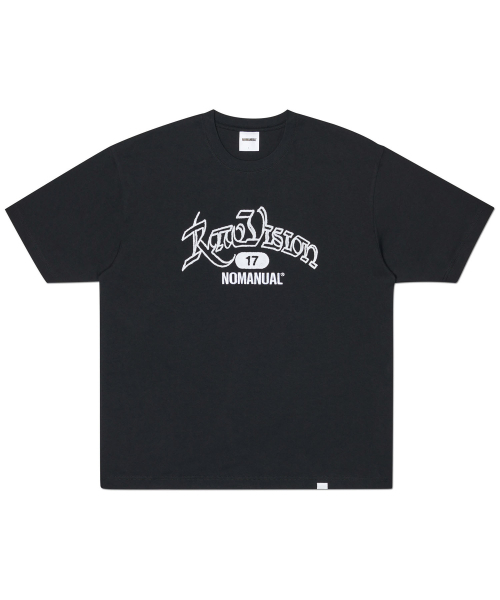 NOMANUAL(NOMANUAL)の「RAW CHAIN STITCHED T-SHIRT - BLACK(Tシャツ/カットソー・レディース・その他・SMALL/MEDIUM/LARGE/X-LARGE)」の1枚目の写真