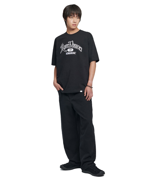 NOMANUAL(NOMANUAL)の「RAW CHAIN STITCHED T-SHIRT - BLACK(Tシャツ/カットソー・レディース・その他・SMALL/MEDIUM/LARGE/X-LARGE)」の3枚目の写真