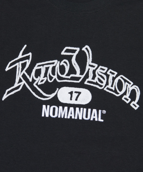 NOMANUAL(NOMANUAL)の「RAW CHAIN STITCHED T-SHIRT - BLACK(Tシャツ/カットソー・レディース・その他・SMALL/MEDIUM/LARGE/X-LARGE)」の4枚目の写真