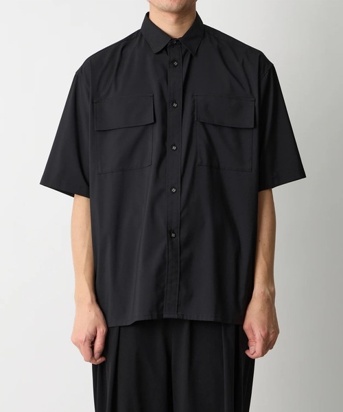 WHITE MOUNTAINEERING(ホワイトマウンテニアリング)の「【White Mountaineering/ホワイトマウンテニアリング】REGULAR COLLAR HALF SLEEVE SHIRT(シャツ/ブラウス・メンズ・ブラック/アイボリー・0/1/2)」の6枚目の写真