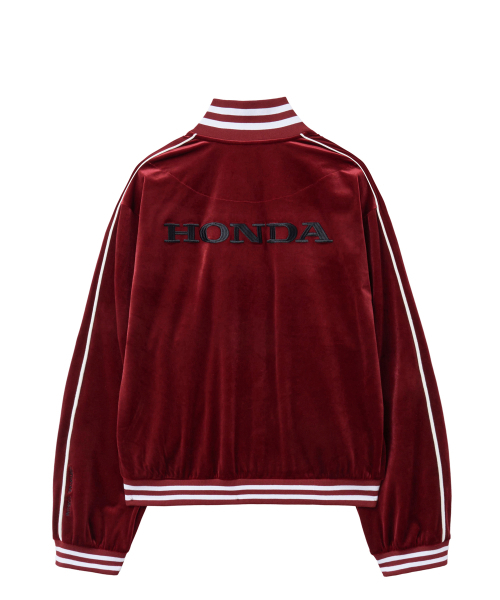 PHYPS MOTORCYCLE(フィップスモーターサイクル)の「Velvet Track Jacket Burgundy(その他アウター・レディース・その他・SMALL/MEDIUM/LARGE/X-LARGE)」の3枚目の写真