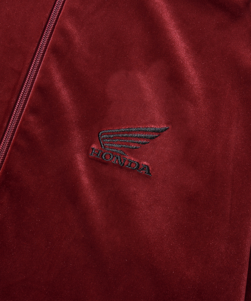 PHYPS MOTORCYCLE(フィップスモーターサイクル)の「Velvet Track Jacket Burgundy(その他アウター・レディース・その他・SMALL/MEDIUM/LARGE/X-LARGE)」の4枚目の写真
