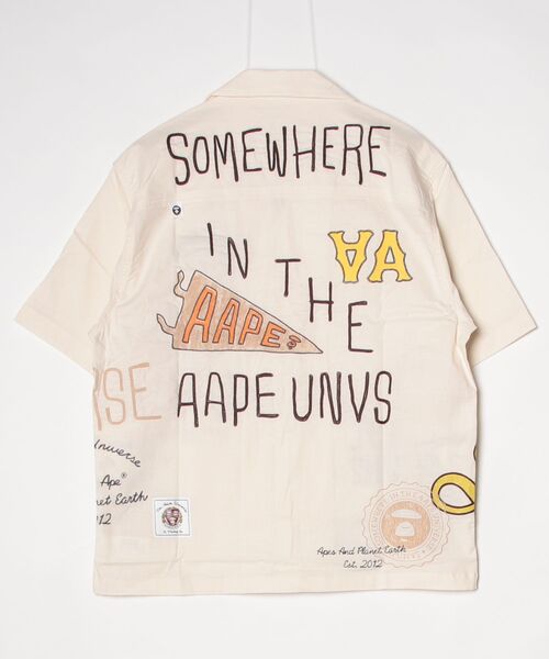 AAPE BY A BATHING APE（エーエイプバイアベイシングエイプ）の「AAPE MAIN SHORT SLEEVE SHIRT（シャツ/ブラウス・メンズ・アイボリー・MEDIUM/LARGE/SMALL/X-LARGE）」の6枚目の写真