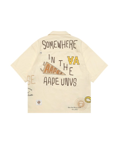 AAPE BY A BATHING APE（エーエイプバイアベイシングエイプ）の「AAPE MAIN SHORT SLEEVE SHIRT（シャツ/ブラウス・メンズ・アイボリー・MEDIUM/LARGE/SMALL/X-LARGE）」の2枚目の写真