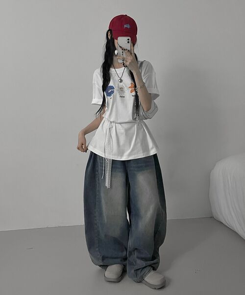 mydeepbluememories(マイディープブルーメモリーズ)の「NATIVITY MM T-SHIRTS (WHITE)(Tシャツ/カットソー・レディース・ホワイト・1/2)」の5枚目の写真