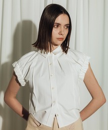 CITY TOKYO（シティトウキョウ）の「【CITY TOKYO/シティートウキョウ】Volume Gather Nosleeve Shirt/ボリュームギャザーノースリーブシャツ（シャツ/ブラウス）」