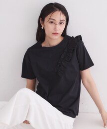 OPAQUE.CLIP | 【UV/接触冷感】フリルショルダーカットソー《洗濯機OK》(Tシャツ/カットソー)