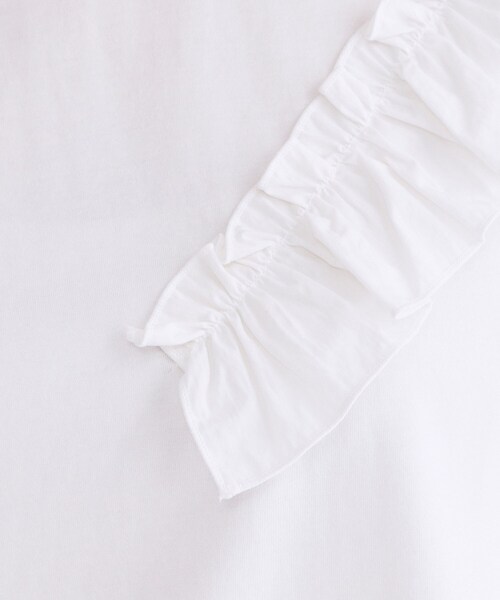 OPAQUE.CLIP（オペークドットクリップ）の「【UV／接触冷感】フリルショルダーカットソー《洗濯機OK》（Tシャツ/カットソー・レディース・ブラウン系/ブラック/ホワイト・42/40/38/36）」の7枚目の写真