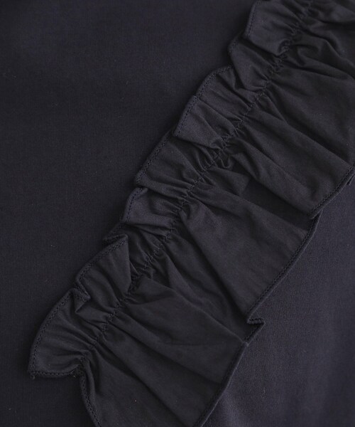 OPAQUE.CLIP（オペークドットクリップ）の「【UV／接触冷感】フリルショルダーカットソー《洗濯機OK》（Tシャツ/カットソー・レディース・ブラウン系/ブラック/ホワイト・42/40/38/36）」の11枚目の写真