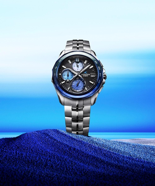 OCEANUS(オシアナス)の「INDIGO OCEAN ~阿波藍~ / OCW-S7000AP-1AJF(アナログ腕時計・メンズ・ブラック×ブルー・FREE)」の1枚目の写真