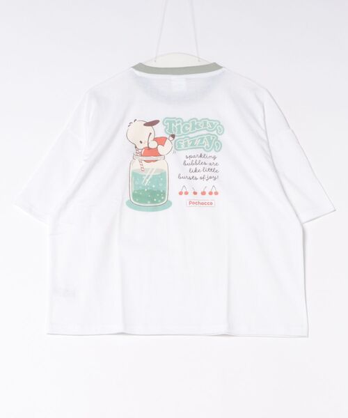 sanrio（サンリオ）の「【 sanrio 】 サンリオキャラクターズ リンガーネック プリントＴシャツ 26S5（Tシャツ/カットソー・レディース・オートミール/イエロー/スミクロ/オフホワイト・MEDIUM/LARGE）」の5枚目の写真