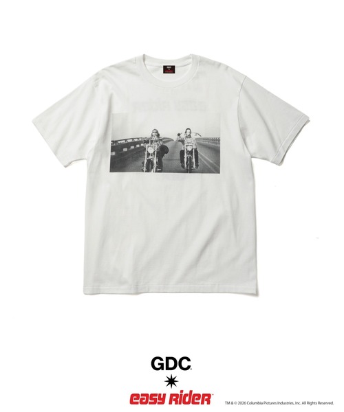 GDC(ジーディーシー)の「【Easy Rider×GDC】Road Tee(Tシャツ/カットソー・メンズ・ホワイト/ブラック・SMALL/MEDIUM/LARGE/X-LARGE)」の2枚目の写真