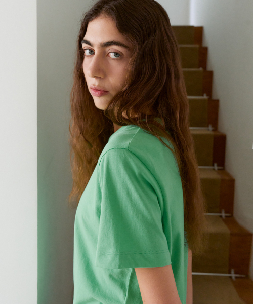 38COMEONCOMMON(38カモンコモン)の「Regular Light Cotton T-Shirts (Green Mint)(Tシャツ/カットソー・レディース・その他・FREE)」の1枚目の写真