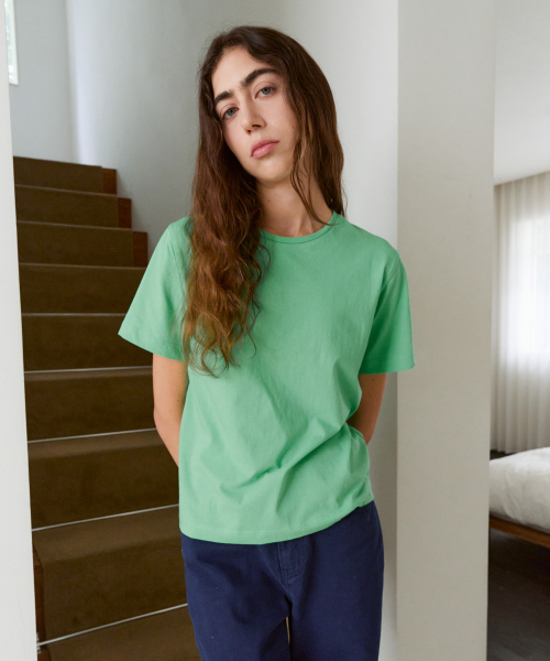 38COMEONCOMMON(38カモンコモン)の「Regular Light Cotton T-Shirts (Green Mint)(Tシャツ/カットソー・レディース・その他・FREE)」の2枚目の写真