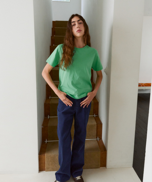 38COMEONCOMMON(38カモンコモン)の「Regular Light Cotton T-Shirts (Green Mint)(Tシャツ/カットソー・レディース・その他・FREE)」の3枚目の写真