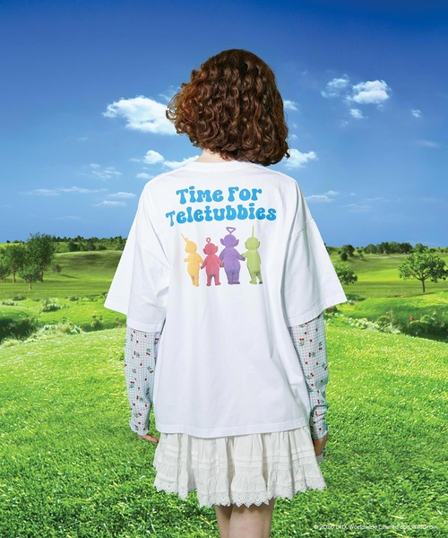 MILKFED.(ミルクフェド)の「MILKFED. / TELETUBBIES BACK VIEW WIDE S/S TEE(Tシャツ/カットソー・レディース・チャコール/ホワイト・ONE SIZE)」の2枚目の写真
