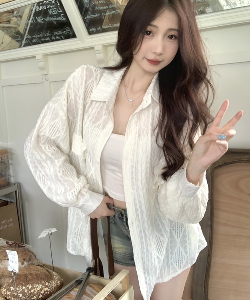 FAVORITO（ファヴォリート）の「シャツ（シャツ/ブラウス・レディース・オフホワイト・XL/L/M）」の4枚目の写真