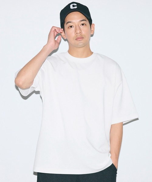 coca（coca）（コカ）の「＼ユニセックス・接触冷感・イージーケア／ コットンプレーティングTシャツ（Tシャツ/カットソー・メンズ・ライトブルー/ホワイト/グレイッシュベージュ/ブラック・L/XL/M）」の2枚目の写真