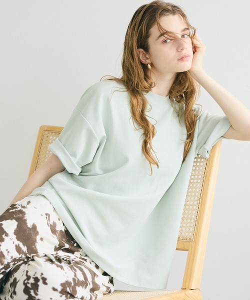 coca（coca）（コカ）の「＼ユニセックス・接触冷感・イージーケア／ コットンプレーティングTシャツ（Tシャツ/カットソー・メンズ・ライトブルー/ホワイト/グレイッシュベージュ/ブラック・L/XL/M）」の4枚目の写真