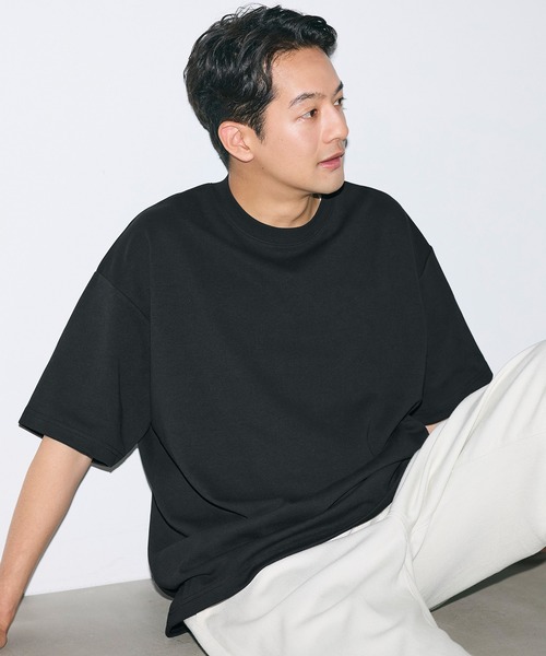 coca（coca）（コカ）の「＼ユニセックス・接触冷感・イージーケア／ コットンプレーティングTシャツ（Tシャツ/カットソー・メンズ・ライトブルー/ホワイト/グレイッシュベージュ/ブラック・L/XL/M）」の5枚目の写真