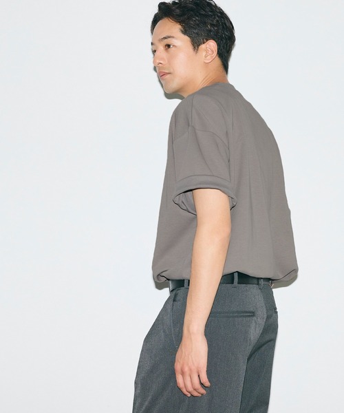 coca（coca）（コカ）の「＼ユニセックス・接触冷感・イージーケア／ コットンプレーティングTシャツ（Tシャツ/カットソー・メンズ・ライトブルー/ホワイト/グレイッシュベージュ/ブラック・L/XL/M）」の7枚目の写真