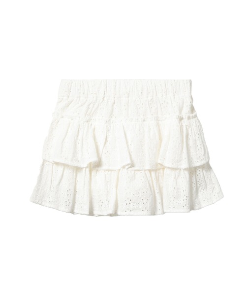 A BATHING APE(アベイシングエイプ)の「HEART BADGE WOVEN SKIRT(スカート・レディース・アイボリー・SMALL/X-SMALL)」の1枚目の写真