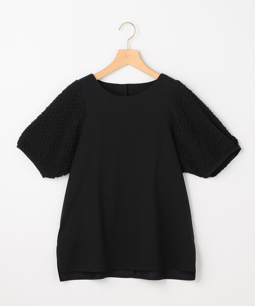 組曲(クミキョク)の「パフジャカードコンビジャージー パフスリーブカットソー(Tシャツ/カットソー・レディース・グレー系/グリーン系/ホワイト系/ブラック系・2/3)」の16枚目の写真