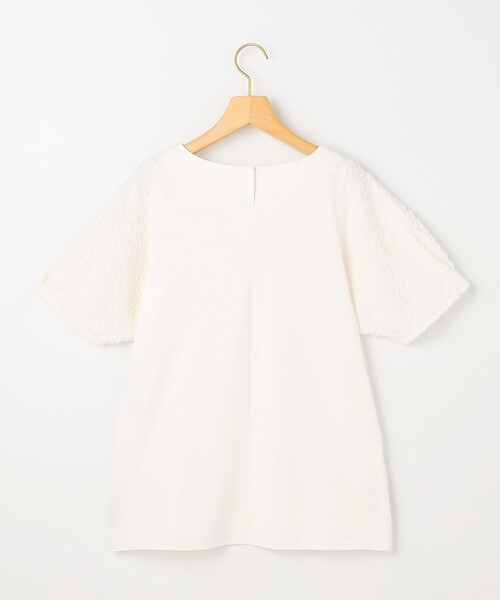 組曲(クミキョク)の「パフジャカードコンビジャージー パフスリーブカットソー(Tシャツ/カットソー・レディース・グレー系/グリーン系/ホワイト系/ブラック系・2/3)」の22枚目の写真