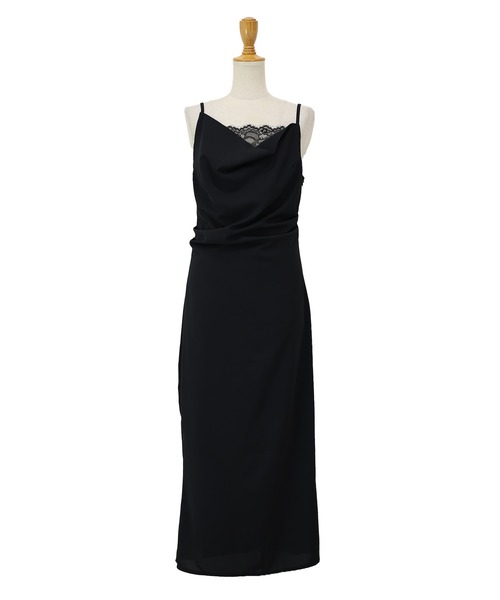 J by blue(ジェイバイブルー)の「《2サイズ展開》レースドレープキャミワンピース(ワンピース・レディース・ブラック/ブラウン・MEDIUM/SMALL)」の19枚目の写真