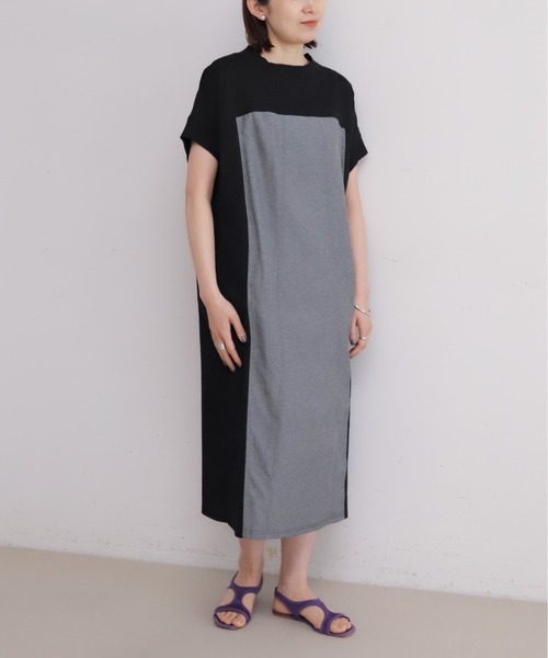 NOMBRE IMPAIR（ノンブルアンペール）の「TCカットコンビ　リブ付キバンザイワンピース（ワンピース・レディース・ネイビー/ブラック・FREE）」の12枚目の写真